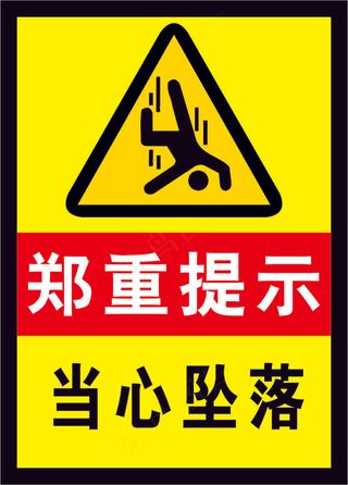 09当心坠落海报警示标志