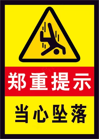 09当心坠落海报警示标志