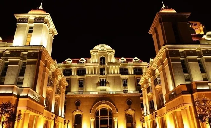 欧式建筑夜景图片