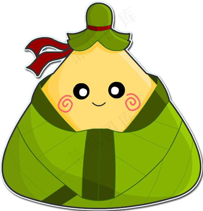 卡通传统汉服粽子