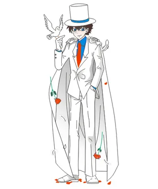 怪盗基德 动漫人物 矢量图