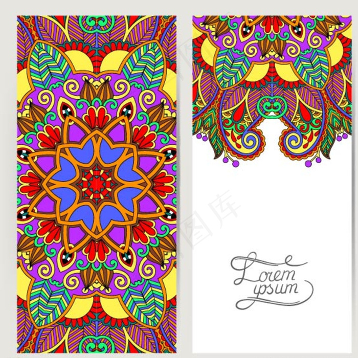 日系花纹矢量图图片