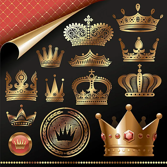 金色时尚皇冠eps,ai矢量模版下载