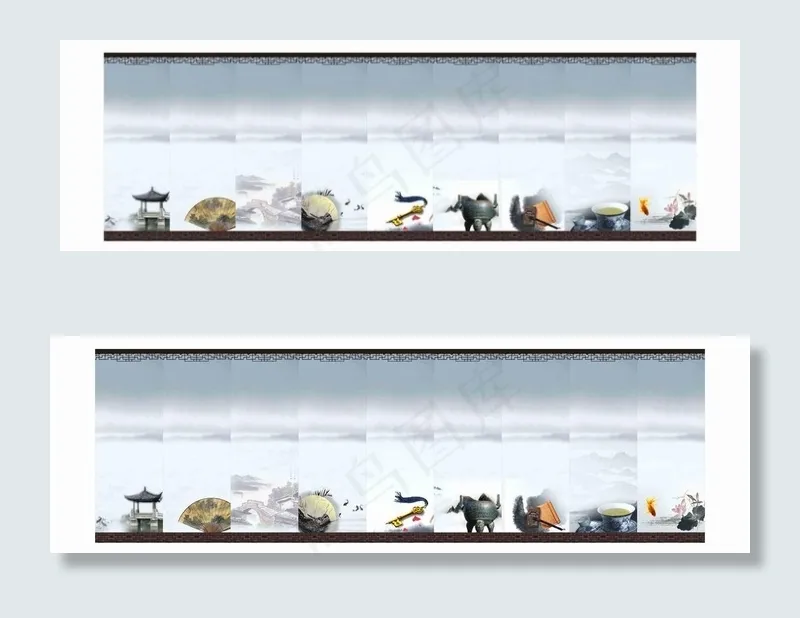 中国风相框背景图片cdr矢量模版下载