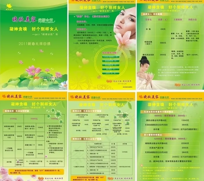 美容宣传页图片cdr矢量模版下载