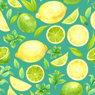 青柠檬无缝背景素材