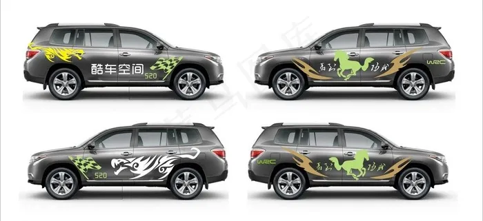 爱车车贴cdr矢量模版下载