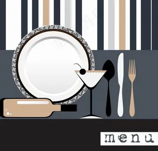 西餐厅菜单封面图片