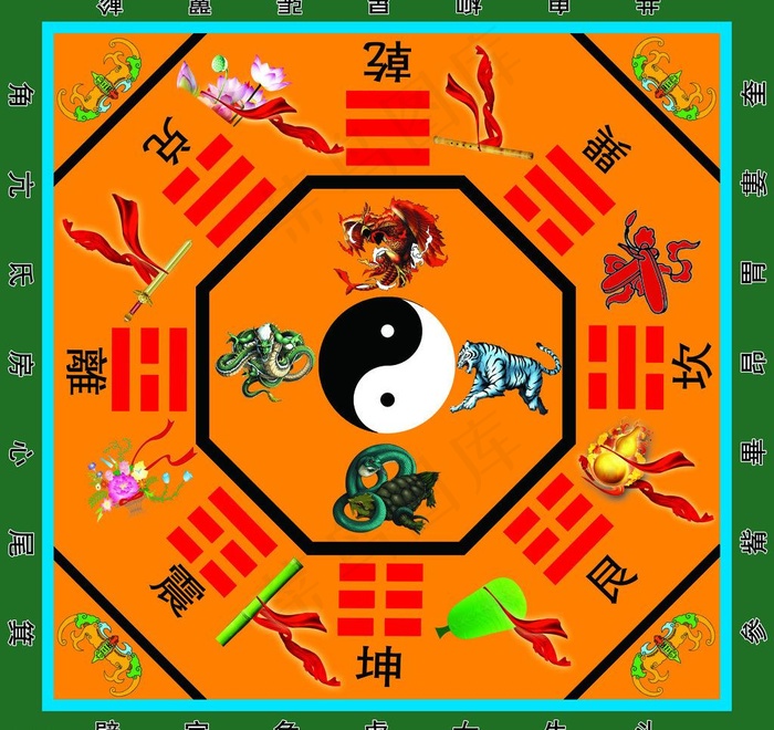 八卦图 周易 五行图片(6063X6063(DPI:70))psd模版下载