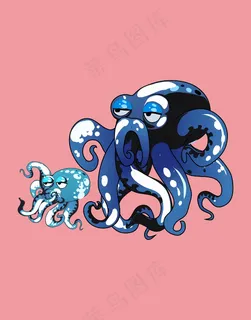 章鱼卡通图案