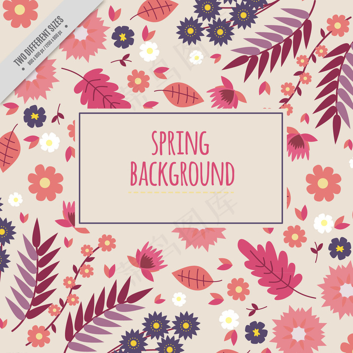 粉红色春天背景图片