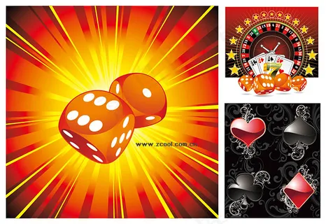 扑克色子矢量素材 扑克色子矢量素材