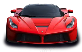 红色正面法拉利赛车免抠png透明图层素材