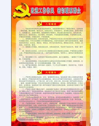 八项规定六项禁令展板