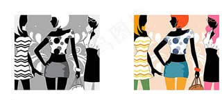 潮流女性矢量女性图片
