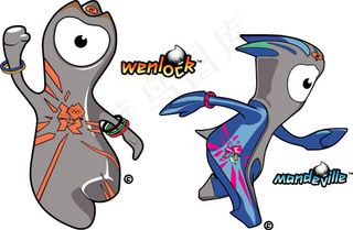 2012伦敦奥运会吉祥物矢量图