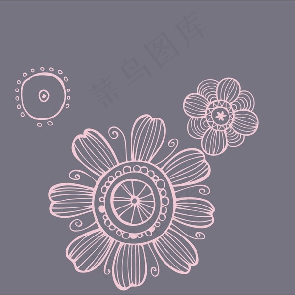 密集的手绘图案矢量2