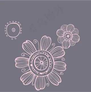 密集的手绘图案矢量2