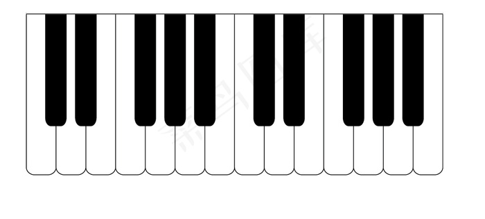 钢琴键盘矢量素材ai矢量模版下载