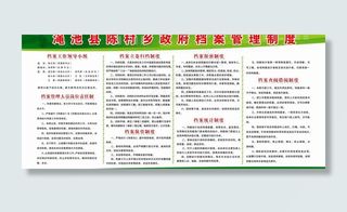 档案管理制度展板图片