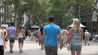 在巴塞罗那的西班牙2股票视频林冠下...