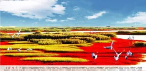 盘锦红海滩图片