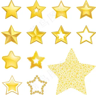 多款可爱五角星矢量图素材