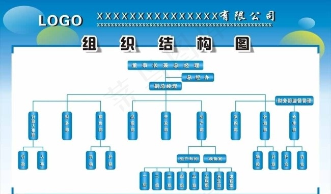 公司架构图图片cdr矢量模版下载