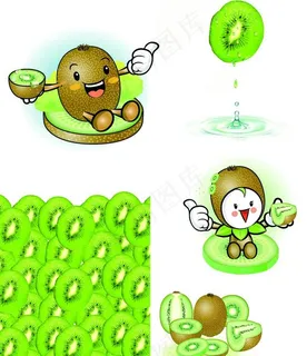 猕猴桃矢量素材图片