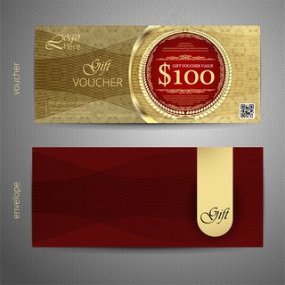 金色背景代金券设计图片