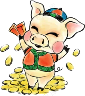 中国传统十二生肖动物水墨画素材