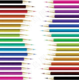 彩色矢量文化艺术铅笔图片