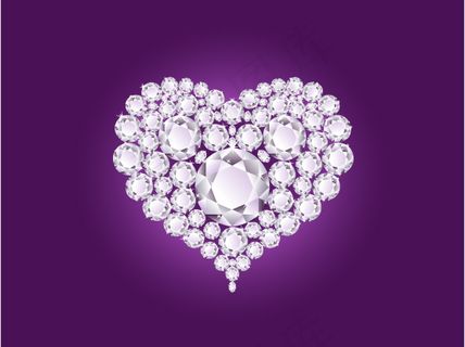 2款钻石心形矢量素材