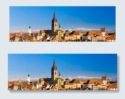 蓝天下的建筑物