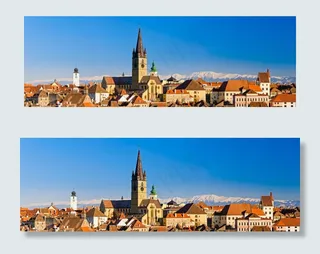 蓝天下的建筑物