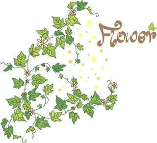 绿叶植物藤蔓图案矢量图