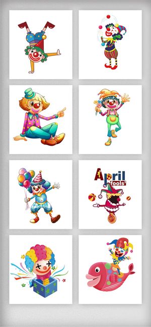 愚人节卡通矢量素材1
