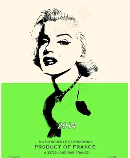 玛丽莲梦露PSD插画设计