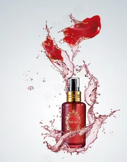 玫瑰花瓣水花图片