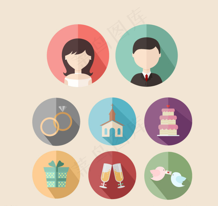 婚礼图标图片