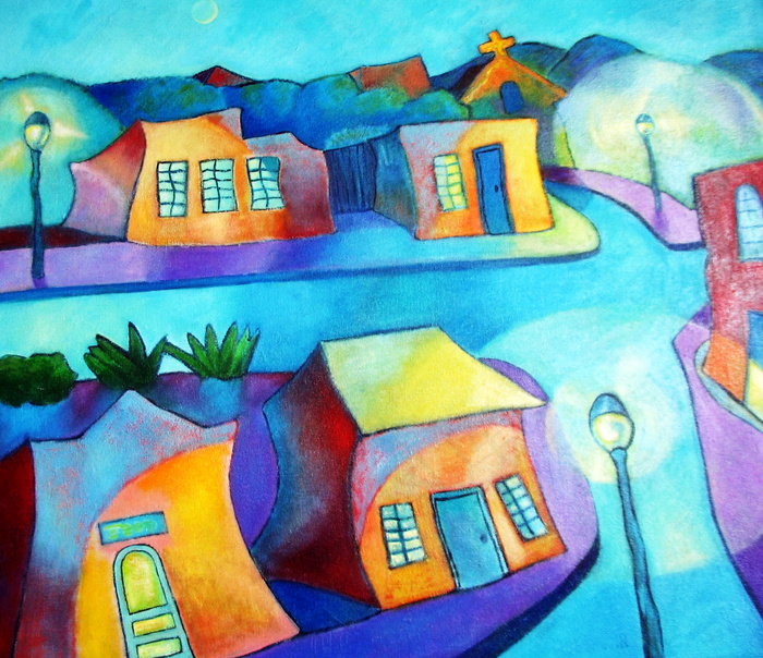 高清抽象风景油画