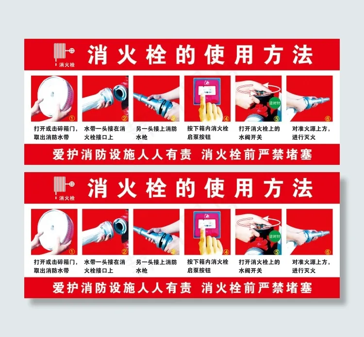 消火栓的使用方法psd模版下载