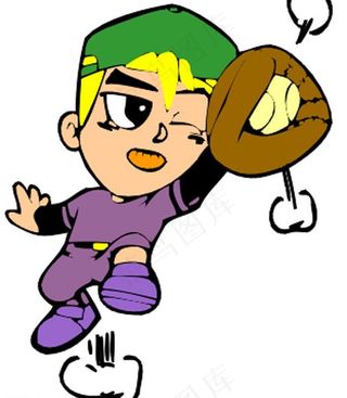 棒球 卡通运动人物图片