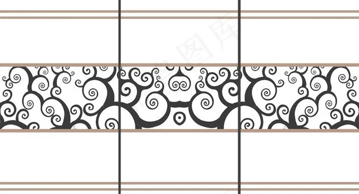 抽象移门图案psd模版下载