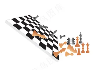 矢量棋盘和人物