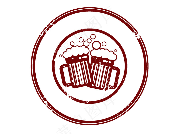手绘啤酒屋图标装饰