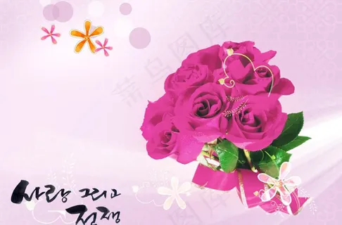 浪漫玫瑰情人节海报图片