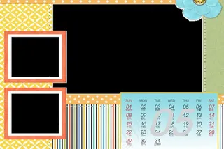 2011卡通兔儿童台历模版_5月