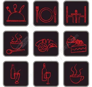 餐厅菜单剪影图片