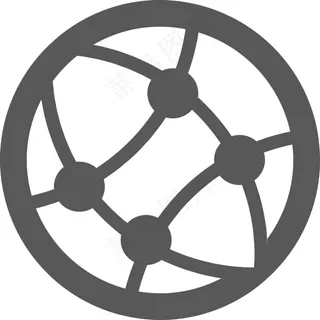 摘要连通性卒中图标